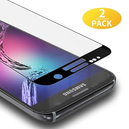 EAWEN Galaxy S7 Panzerglas Schutzfolie, 2 Stück 3D Vollständige Abdeckung Gehärtetem Glass 9H Härte/Ultra Klar/Anti-Kratzer,D