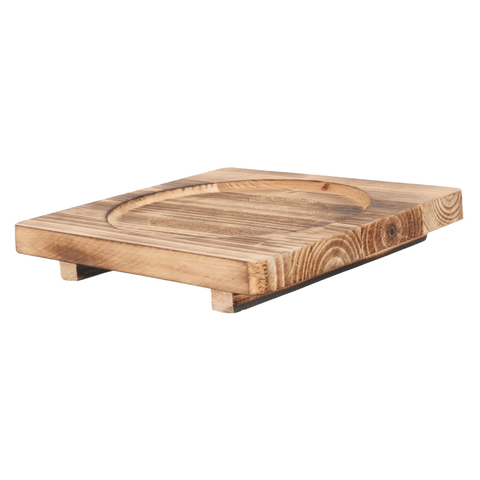 FUNOMOCYA Wooden Pot Holder 6.30 Inch Heat Resistant Cushion Multi-Function Korean Stone Pot Mat Anti-Scald Non-Slip Protective Trivet for Kitchen Dining