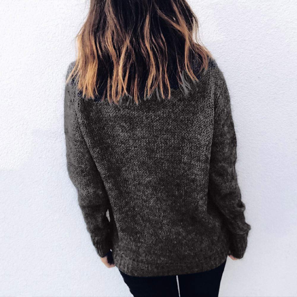 titap s-3xl women long sleeve loose turtleneck knitted sweater jumper pullover top blouse