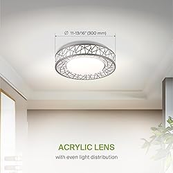 ASD 12 Inch LED Flush Mount Ceiling Light Fixture