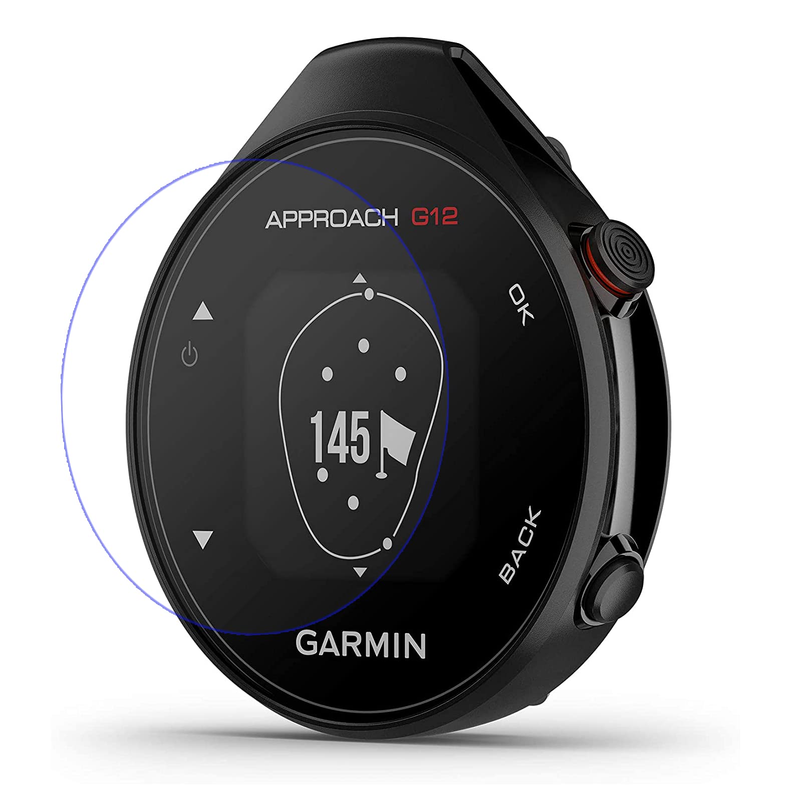 LOKEKE For Garmin Approach G12 Tempered Glass Screen Protector, Premium Tempered Glass Screen Film Protector for Garmin Approach G12 Watch, Made From Real Glass