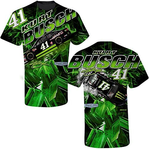 SMI Properties Kurt Busch 2018 Monster Energy Sublimated Prism NASCAR T-Shirt (XXXLarge)