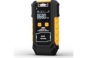 LUTIFIX 3-in-1 Universal Remote Key Tester with HD Display - Infrared Signal Testing, Key Frequency Detection & Button Battery Voltage Check, 315/433/868/902MHz, 2 Power Supply Methods with Bracket