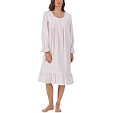 Eileen West Womens Sleepwear & Loungewear - Brushed Flannel Collection - 100% Cotton Long Sleeve Waltz Nightgown
