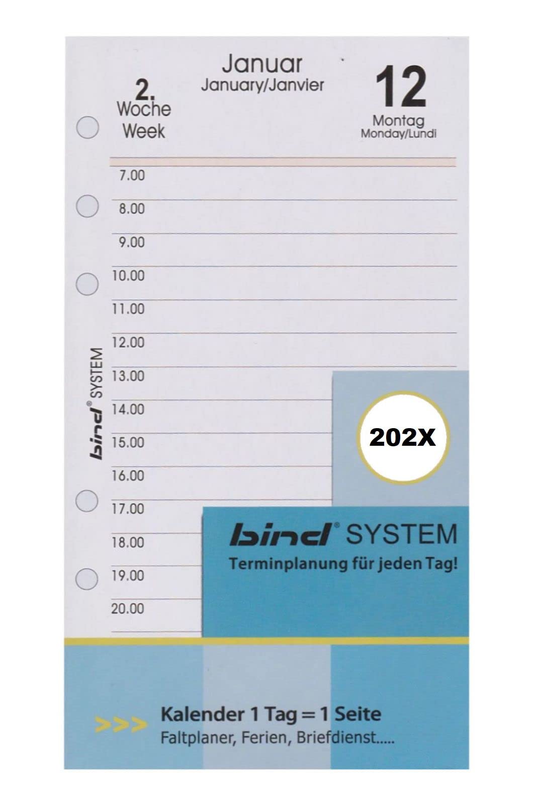 bind Calendar 2025 DIN A6 Calendar Insert Appointment Calendar Daily Calendar 1 Day / 1 Page B260325