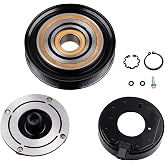 SCITOO AC Compressor Clutch for Honda for Accord 3.0L 2003-2007 | All-in-One AC Compressor Clutch Kit for Honda for Odyssey 3.5L 2005-2007 with 6-Groove Pulley
