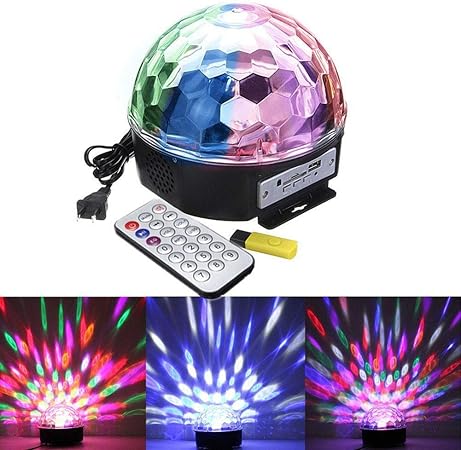 Disco Light Colorful Rotar Control de Voz Flash Salón de ...