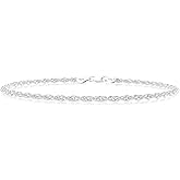 nometo 925 Sterling Silver Rope Chain Bracelet Box Chain Bracelet 2mm3mm5mm Silver/Gold Plated Bracelet for Men Women Silver Bracelet 6.5-9 Inches