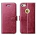 OCASE iPhone 6S Case [Free Screen Protector Included] Leather Wallet Flip Case for iPhone 6 / 6S Devices - Burgundy