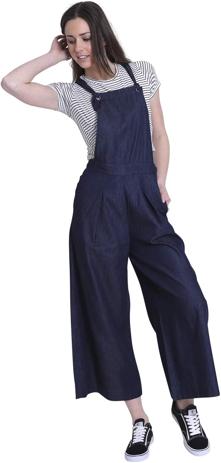 denim culotte dungarees