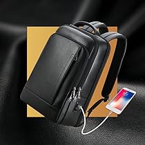 smart leather rucksack