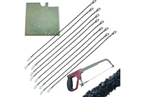 THE AMAZING TILE AND GLASS CUTTER Carbide Rod Saw Blade 12 inch x 10pk 300mm Tungsten Carbide Rod Saw Blade with Eyelets for Hacksaw Frame for Plaster Drywall Cement Board Fiberglass Tile and Cast Iron