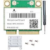 MPE-AX3000H WiFi 6 Wireless Card Dual Band 802.11ax Half Mini PCI-E WiFi Card PCI Express Network Adapter BT5.2 2.4GHz 574Mbp