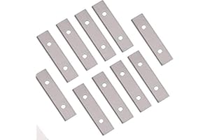 2.38"(60mm) Paint Scraper Carbide Blades Double-Edged Reversible Replacement Blade 2-3/8"(60X12X1.5mm) Fits Most equivalent General purpose Hand-Held Scrapers,10pcs By LU&MN