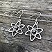 Atomic Science Earrings: Carbon Atoms With Six Electrons & Swarovski Pearl Nucleus - Science Jewelry Gift