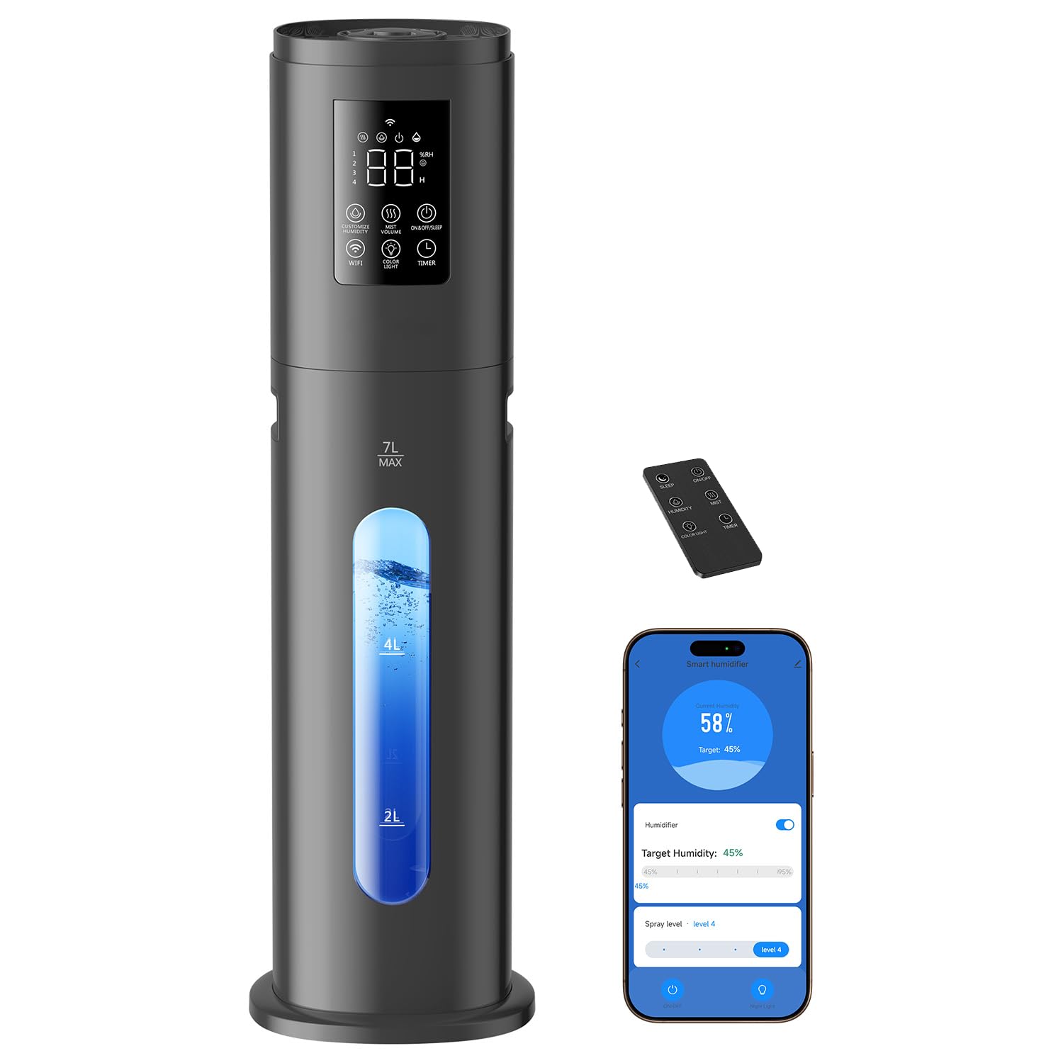 Photo 1 of Humidifiers for Bedroom Large Room with 4 Mist Levels Large Humidifier