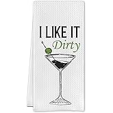 Cilrii Dirty Martini Gifts Kitchen Towels, Gifts for Martini Lovers Dish Tea Bar Towels for Bartender Kitchen Bar Cart Decor, Cocktail Lover Gift Decorative Hand Towel, 16x24 Inch
