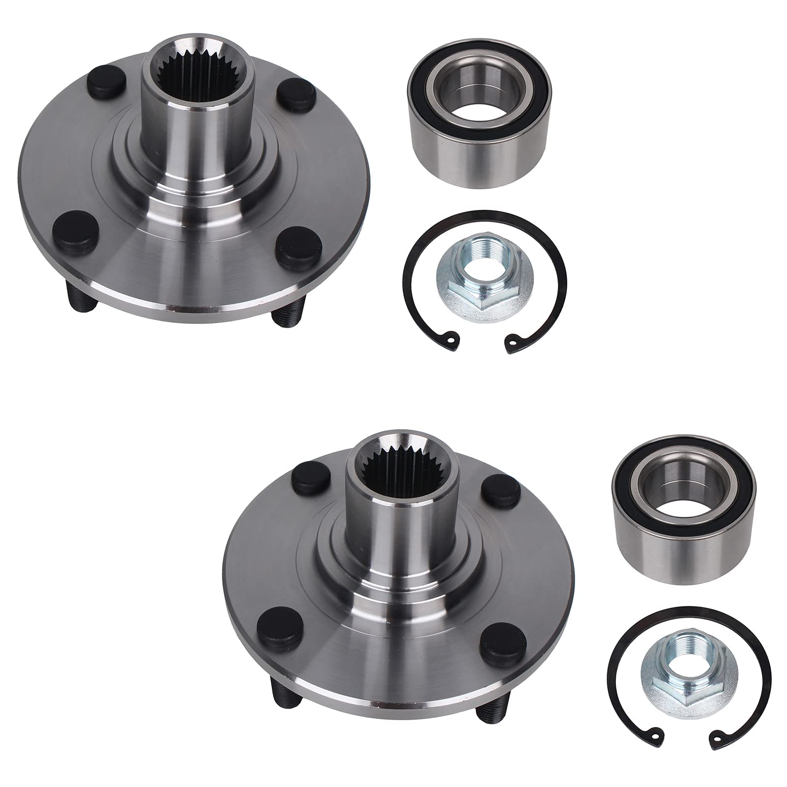 Photo 1 of PAROD Pair Front 518510 Wheel Hub and Bearing Assembly Compatible with Ford Focus 2000-2011 4Lugs