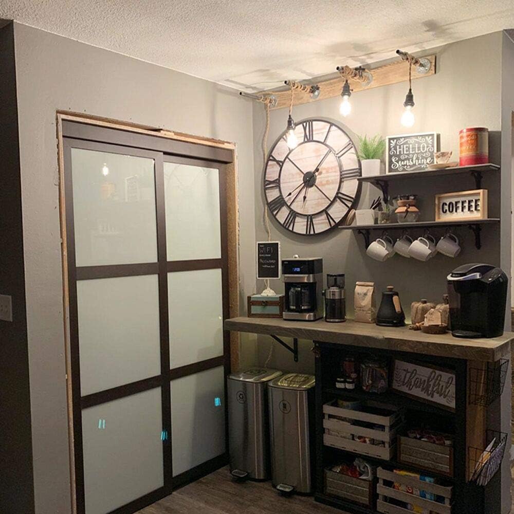 Triple Pendant Light Cord Kit with Independent Switch Hemp Rope Vintage Hanging Lighting Cord Fixture Compatible with E26 for Industrial DIY Projects Decoration - - 