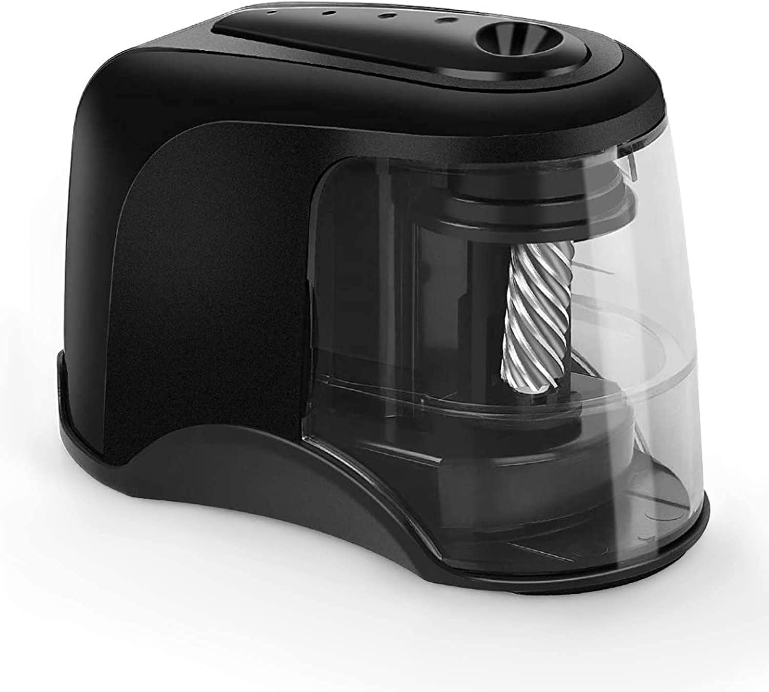 Electric Pencil Sharpener, Heavy-Duty Helical Blade to Fast Sharpen, Pencil Sharpeners for USB/Battery Operated, Suitable for No.2/Colored Pencils(6-8mm)/Classroom/Home/Office - Black : Office Products