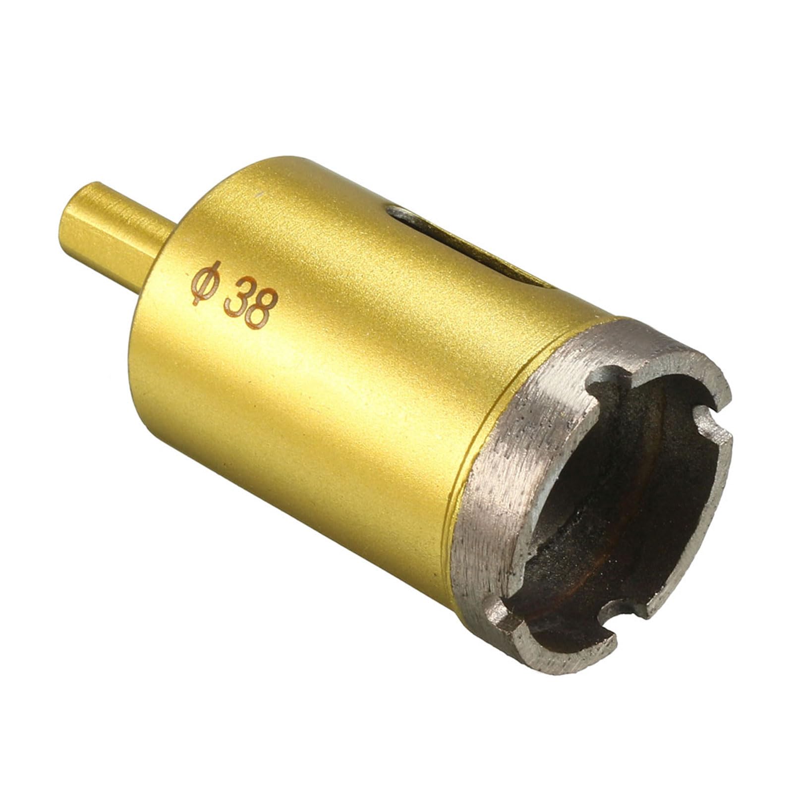 CoCud Diamond Core Drill Bit, 38mm Dia Round Shank, Tiles Stones Marble Concrete Dry/Wet Hole Saws - (Applications: for M10 Angle Grinder), 1-Piece