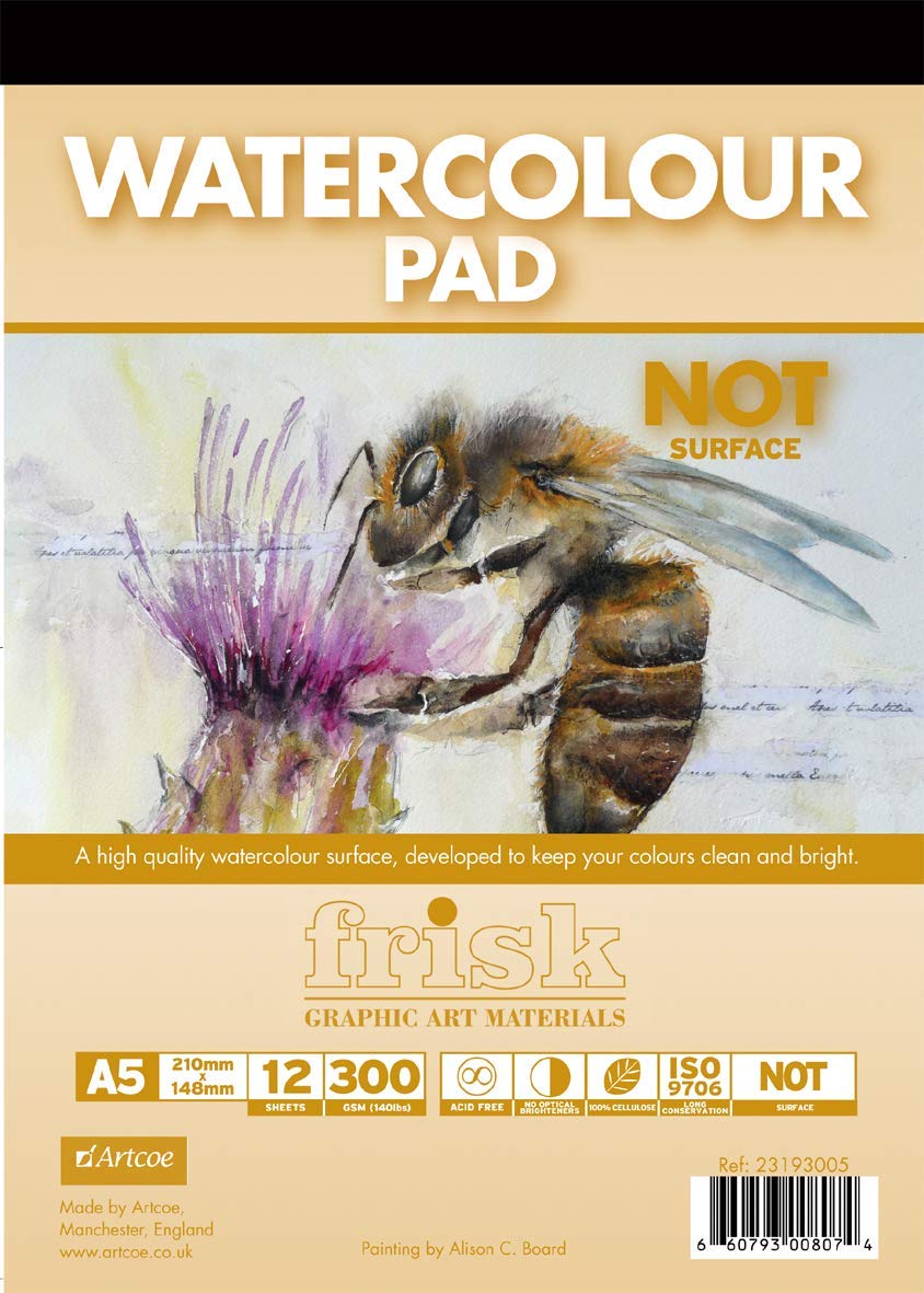 Frisk 23193005 Watercolour Paper Pad A5, White