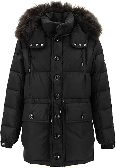 Amazon Tatras タトラス メンズ セミシャイニーナイロン ラクーンファー付き ダウンコート Hurricane Mtata4667 D Black ブラック コート ジャケット 通販