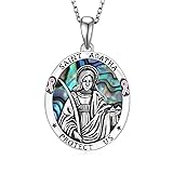 Feijiesi St Agatha Necklace Sterling Silver St