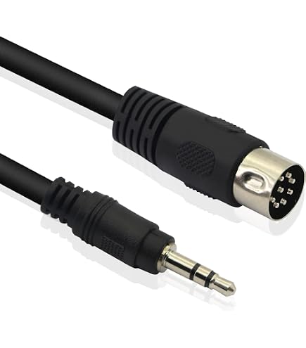 GINTOOYUN 7 Pin Din Cable, Midi Male to 3.5mm 1/8 Male Audio Adapter Cord for Bang & Olufsen B&O, Naim, Quad Stereo Systems (10FT GINTOOYUN 7 Pin Din Cable, Midi Male to 3.5mm 1/8 Male Audio Adapter Cord for Bang & Olufsen B&O, Naim, Quad Stereo Systems (10FT