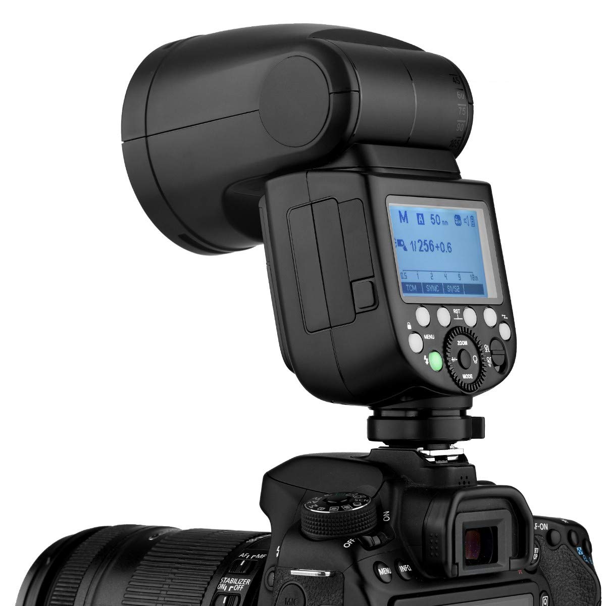 V1 V1-C Flash for Canon Camera Flash Speedlite, 1/8000S HSS 76Ws 2.4G Wireless Round Head Speedlight for Canon 6D 7D 50D 60D 500D 550D 600D 650D 1000D 1100D 1DX 580EX II 5D Mark II III, etc