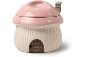 RESVUGA French Onion Soup Bowl with Lid, Ramekin, Funny Mushroom House Style Novelty Bowl, Lava Cakes, Creme Brulee, Egg cook