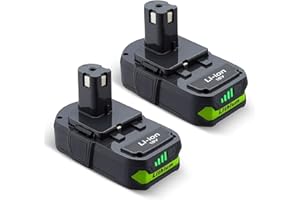 LORDONE 2Pack 3600mAh P108 Battery Compatible with Ryobi 18V Lithium Battery ONE+ P102 P103 P104 P105 P107 P108 P109 P190 P191 P122 Cordless Tool Battery