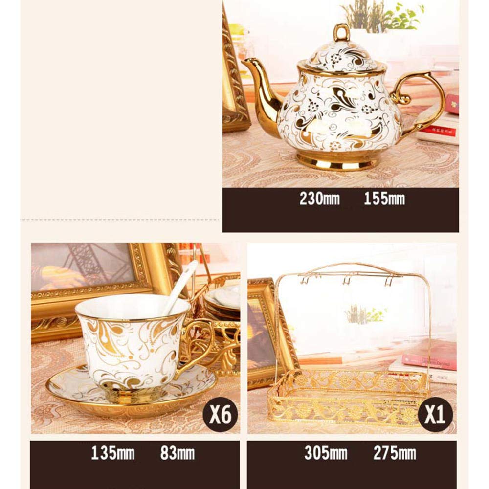 Juego de 6 tazas de café con cuchara de cerámica G (No Disc) [8 ...