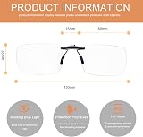 FONHCOO Clip-on Blue Light Blocking Glasses 2 Pack Frameless UV Filter view 3