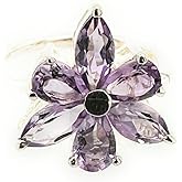 Natural 2ct Purple Amethyst 925 Solid Sterling Silver Wedding Ring Size 6, 7, 8, 9