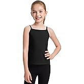 Auranso Girls Undershirts Toddler Cami Camisole Adjustable Straps Sleeveless Cotton Tank Tops for Girls