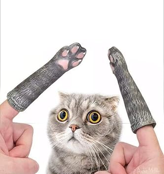 Toyko Set of 2 Finger Puppets Cat Paws 