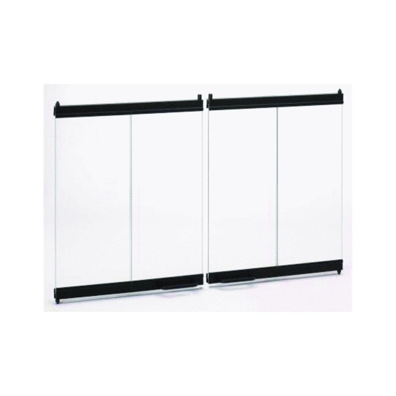 Temco Majestic Bi Fold Glass Fireplace Doors 42 X 23 Black Trim