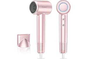 Labiim Hair Dryer, High-Speed Ionic Low Noise Blow Dryer with Brushless Motor for Fast Drying, Thermo-Control Quiet Compact Hair Blow Dryer, Hairdryer with 1 Nozzle Attachments for Home Salon Travel