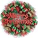Koopi Deco Mesh 10 inch x 10 Yards Each Roll, Metallic Foil Poly Mesh Ribbon Red and Green Set for Christmas Wreaths, Swags, Craft, Party and Decorating Supplies - 4 Rolls