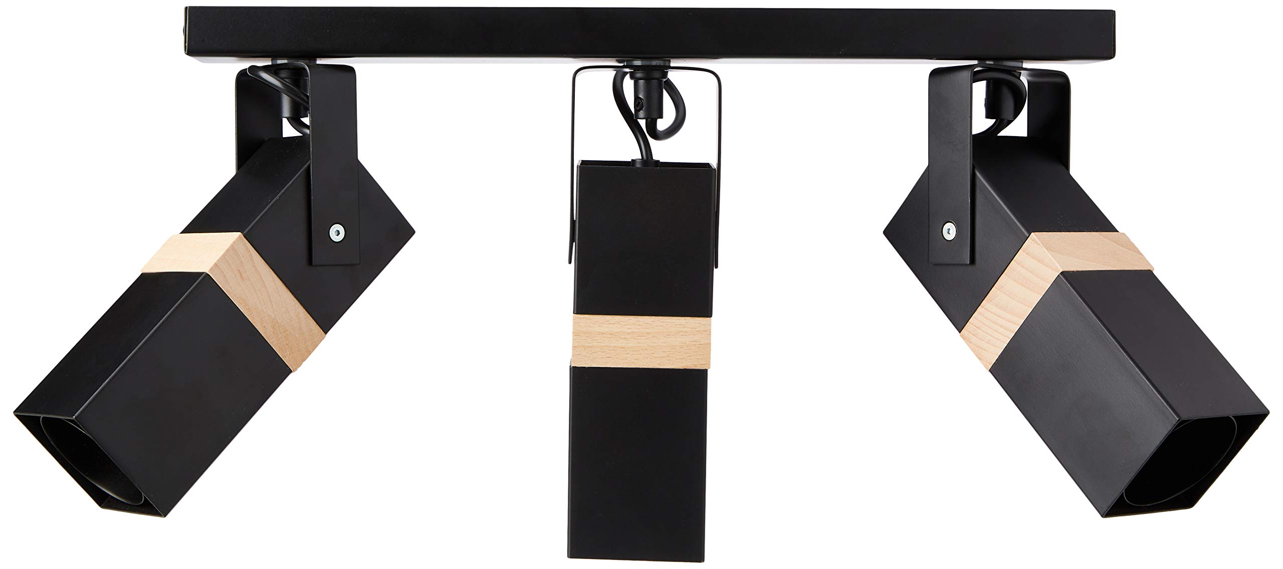 Homemania Spotlight, Metal, Black, Wood