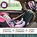 Zohzo Double Baby Car Bundle - Car Seat Protector Cover, Baby Car Mirror, Kick Mat Organizer for Baby Shower, New Infants, and Rear Facing Car Seats