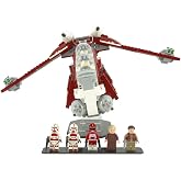 Brickcessories Display Stand Fits LEGO 75354 Coruscant Guard Gunship | Set Not Included, Acrylic Angled Dynamic Display Stand Designed for LEGO Star Wars Gunship Set