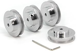 Yeebyee 2GT Pulleys 60 Teeth 5mm Bore 60T Timing Belt Pulleys Synchronous Wheel Aluminum for Width 6mm Belt 3D Printers Parts, 4pcs/Pack(Size: 60T-5mm Bore)