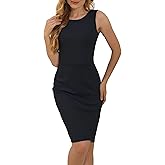 Aphratti Women's Sheath Dresses Casual Summer Office Work Sleeveless Fitted Cocktail Party Dress