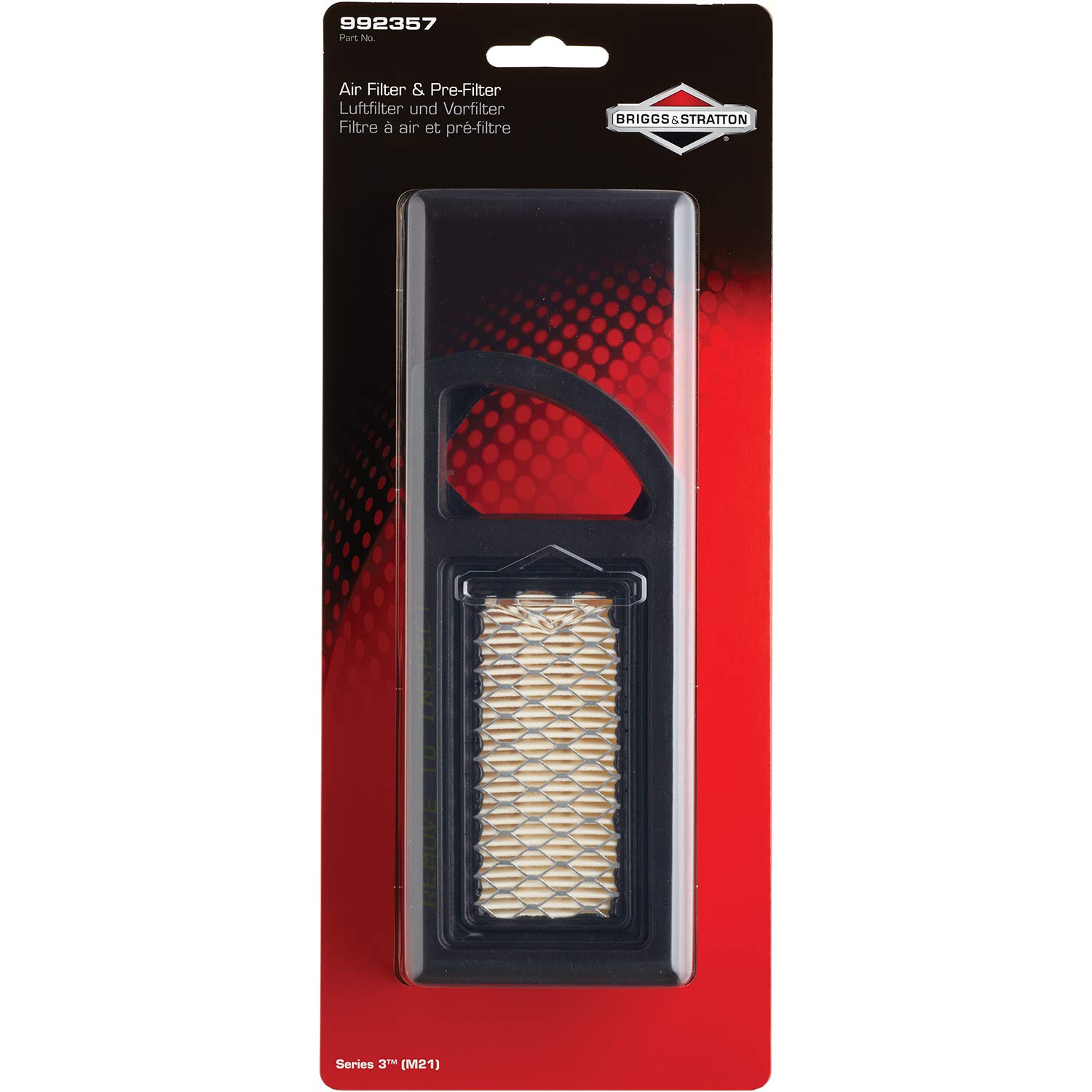 Briggs & Stratton 992357 Filter and Pre-Filter for M21 Series 3 Air