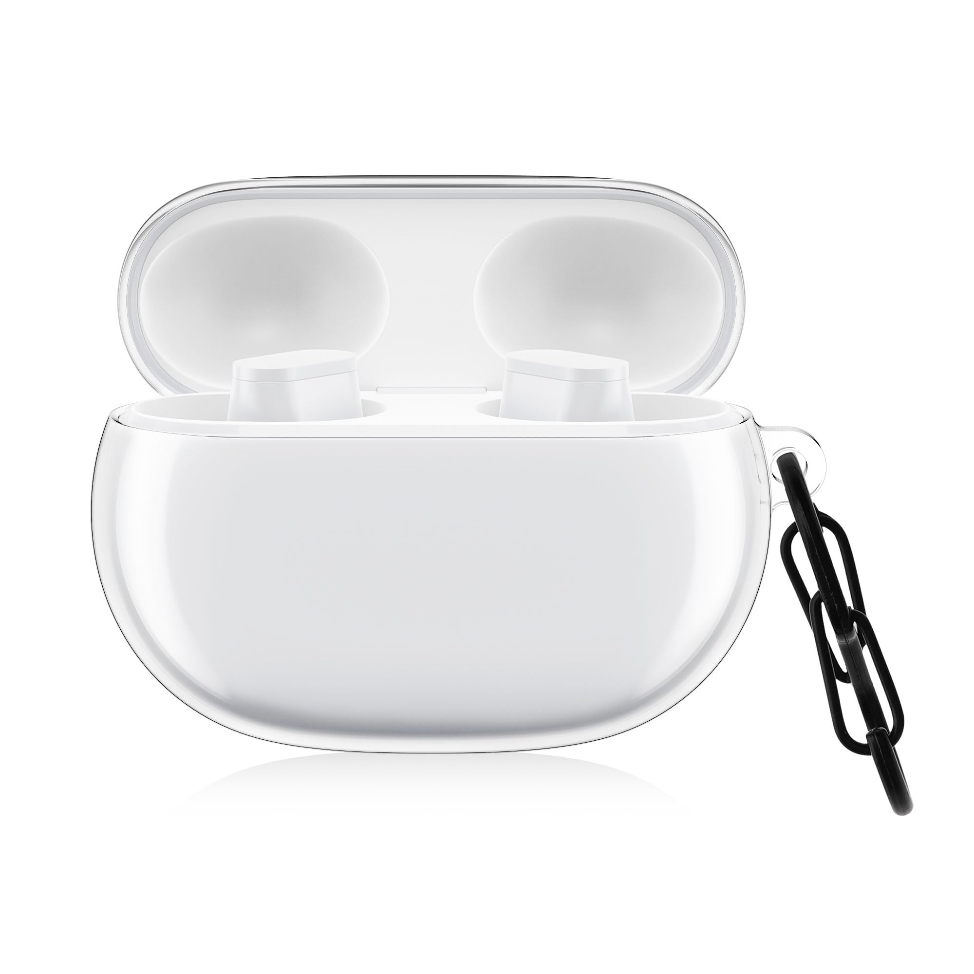 kwmobile Earphones Case for Beats Studio Buds Case - Clear TPU Silicone Earbuds Cover - Transparent