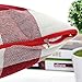 Uarter Checkers Plaids Throw Pillow Case Sham Decor Cushion Covers Square Red White 18x18 Inch Linen