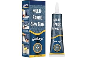 Fabric Stitching Glue for Clothes, Cloth Repair Sew Liquid, Instant Sew Quick Dry Multi Fabric Sew Glue for Clothing Permanen