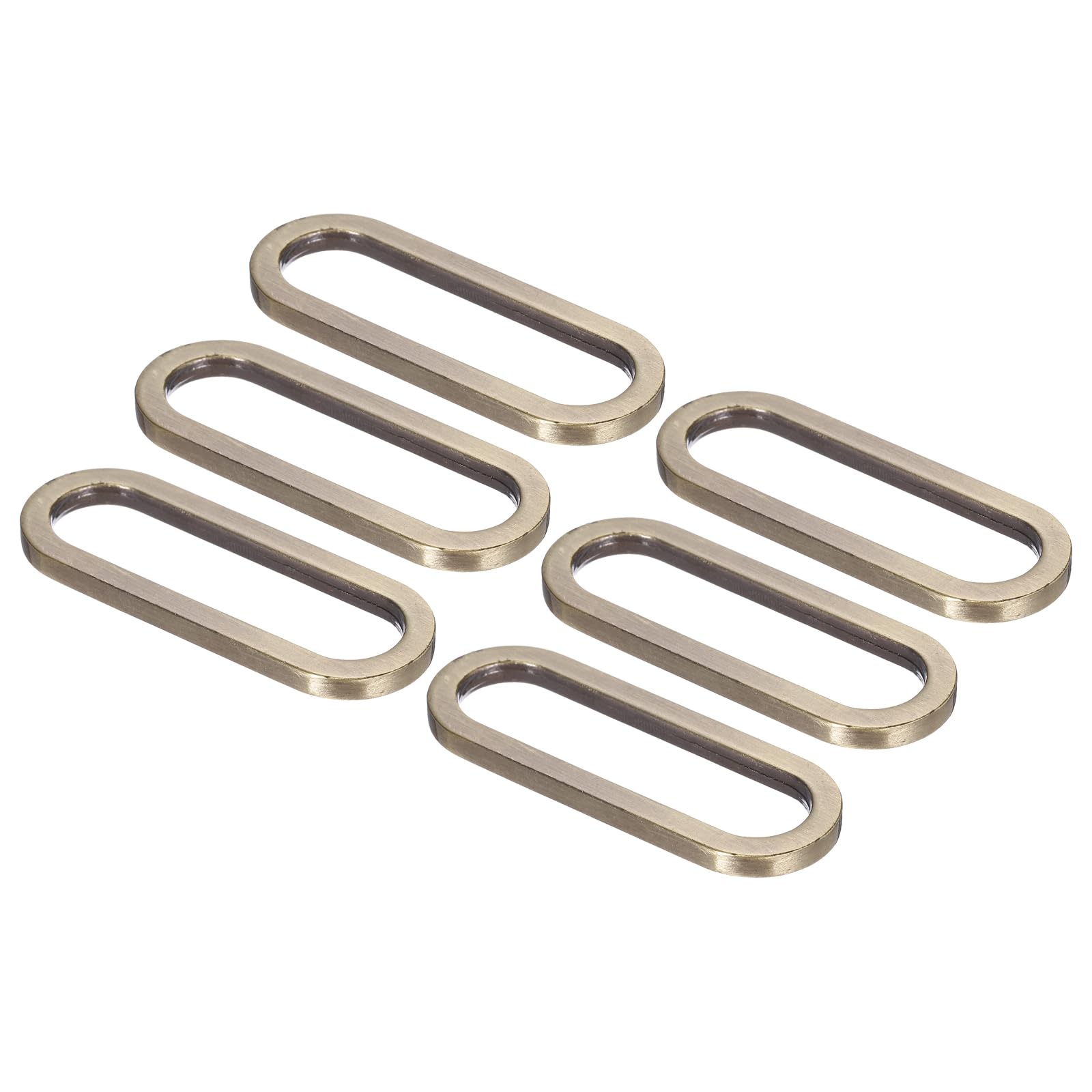 PATIKIL 1.5 Inch Metal Oval Ring Buckle, 6 Pack Adjustable Buckle Loops Non Welded Strap Fastener for Backpack Bag Belt, Bronze